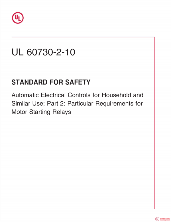 UL 60730-2-10 PDF UL 60730-2-10 PDF